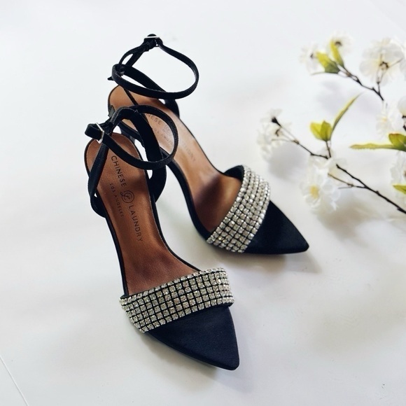 Chinese Laundry Shoes - New Chinese Laundry Women’s Justine Sandal Black Rhinestones Ankle Strap